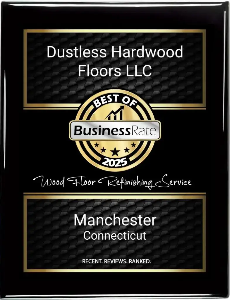 Award plaque for hardwood flooring service