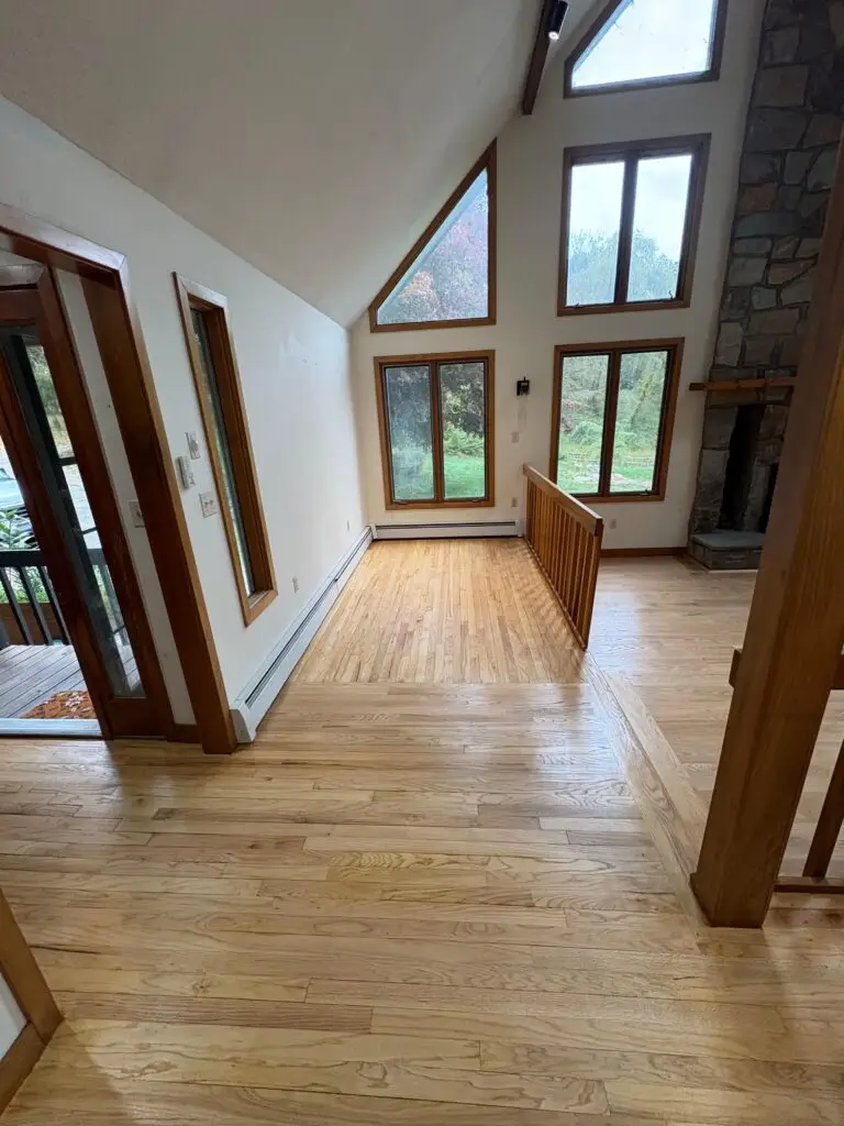 Spacious interior with large windows