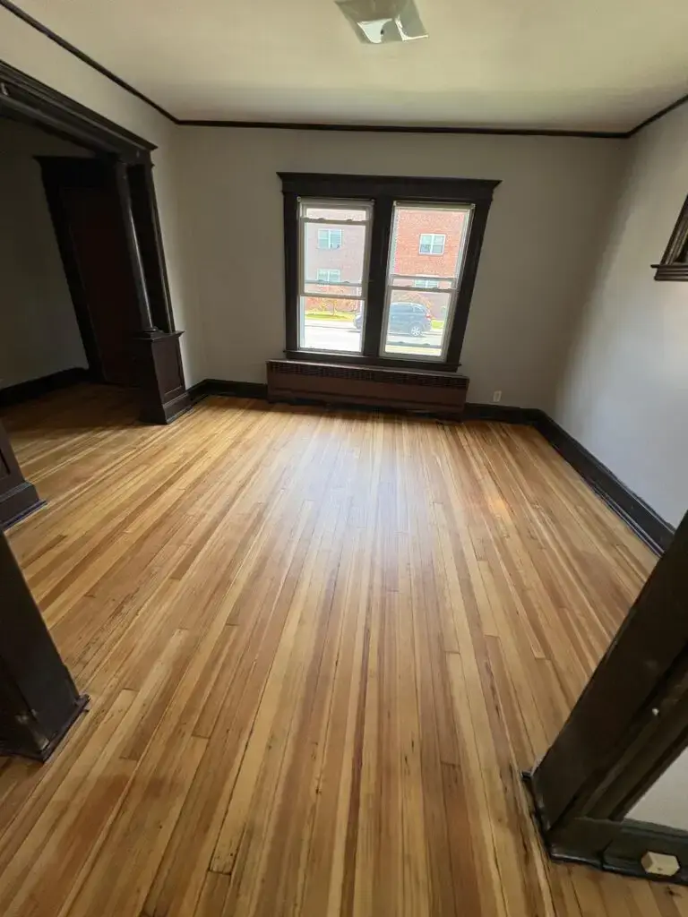 Empty room with wooden floor