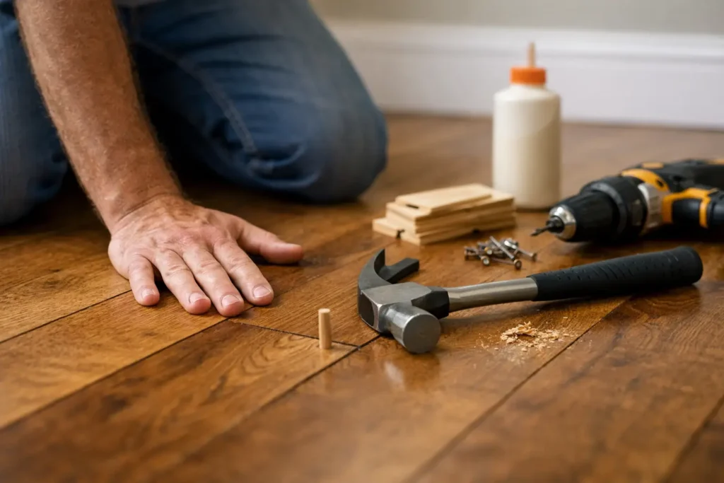 Hardwood Floor Repairs for Loose Squeaky Boards