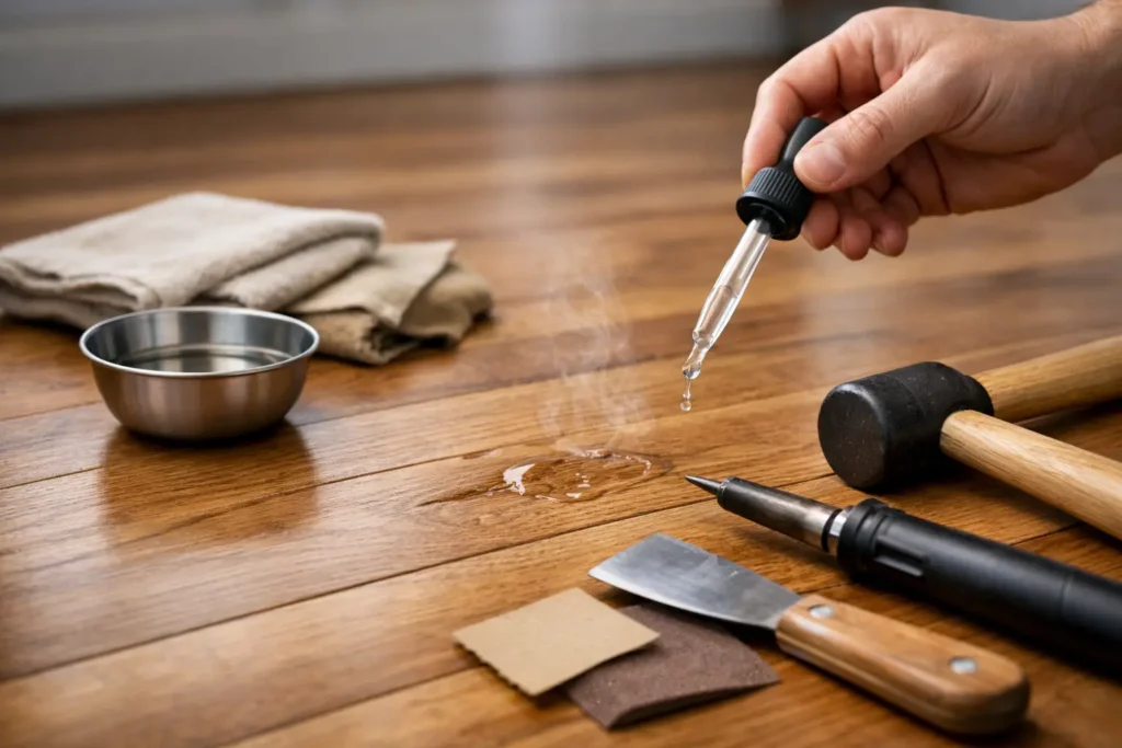 How to Repair Hardwood Floor Dents