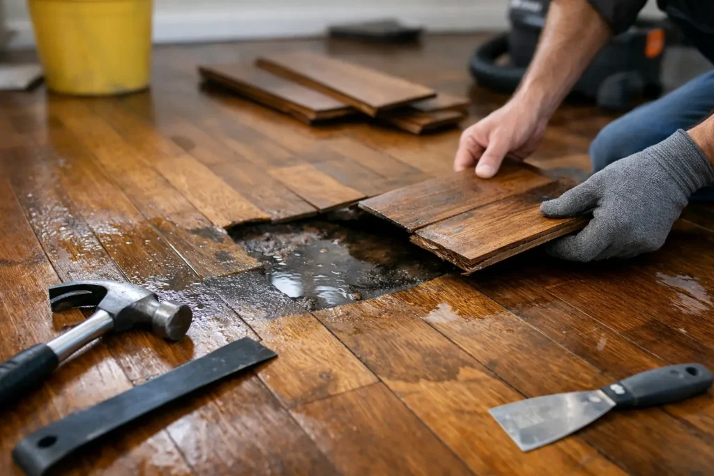 How to Repair Water Damaged Hardwood Floor Boards