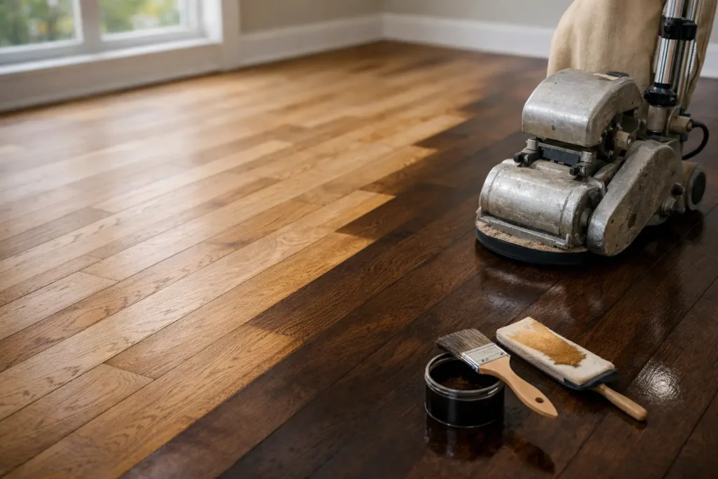 Hardwood Floor Color Change Refinishing