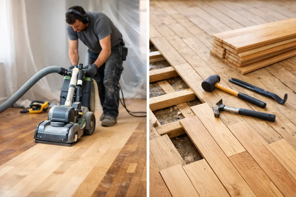 Dustless Sanding vs Floor Replacement