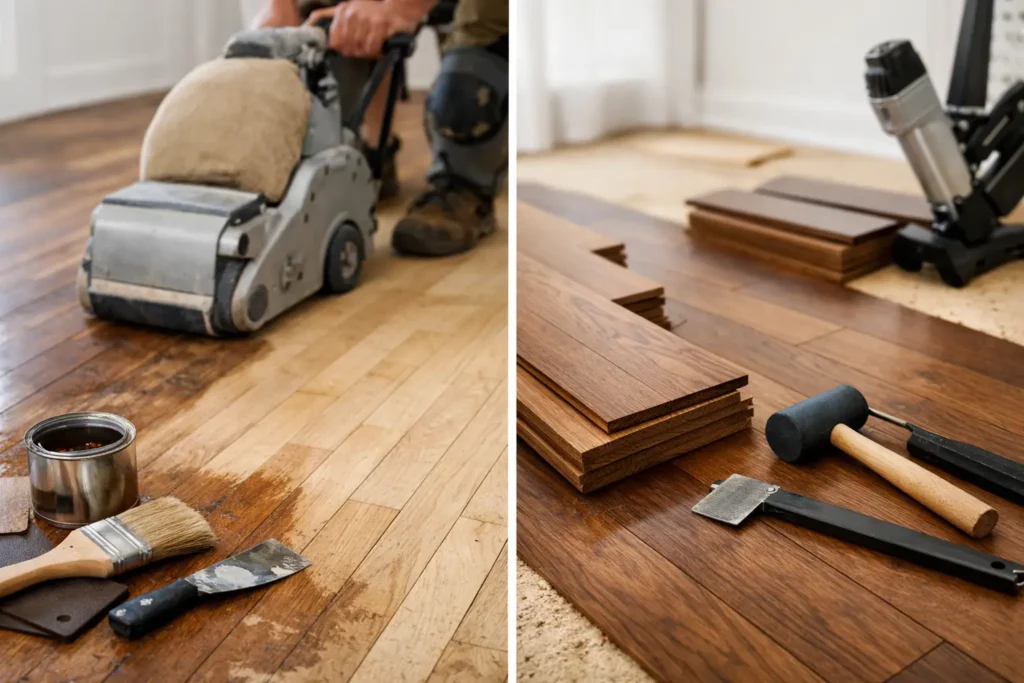 Hardwood Refinishing vs Replacement Cost