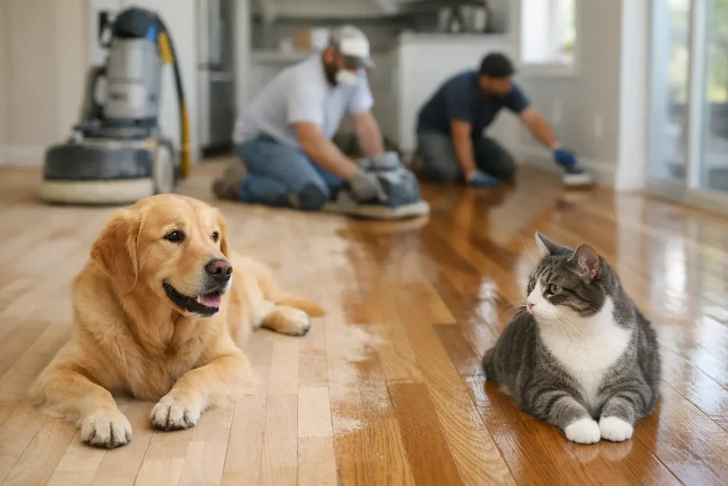 Is Hardwood Refinishing Safe for Pets?