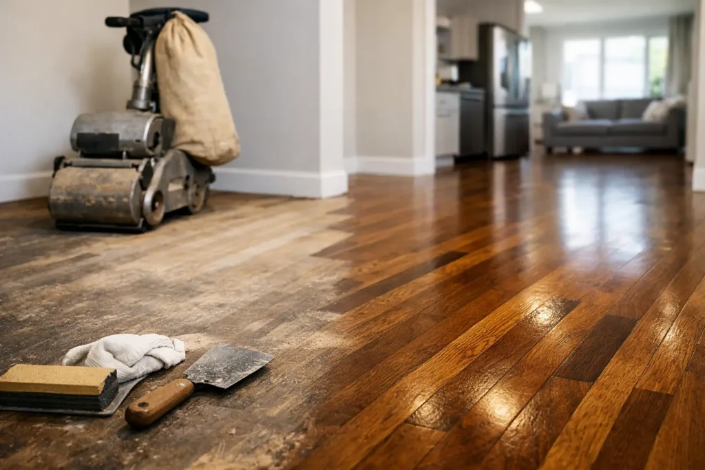 Rental Property Floor Refinishing Example