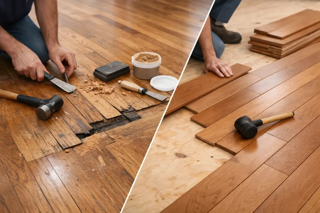 Hardwood Repair vs Full Replacement