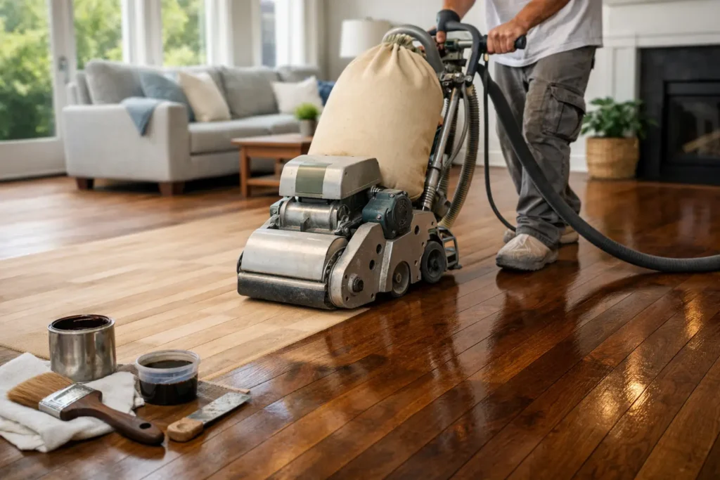 Clean Refinishing for Occupied Homes in CT Hardwood Flooring CT Clean Refinishing for Occupied Homes in CT