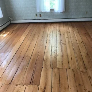 fresh hardwood floor installation